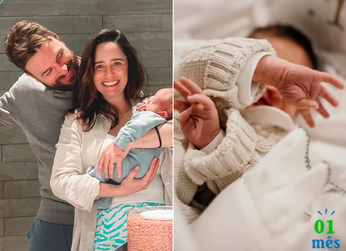 Romeo, filho de Fernanda Vasconcellos e Cássio Reis, completou 1 mês de vida (Foto: Reprodução / Instagram)