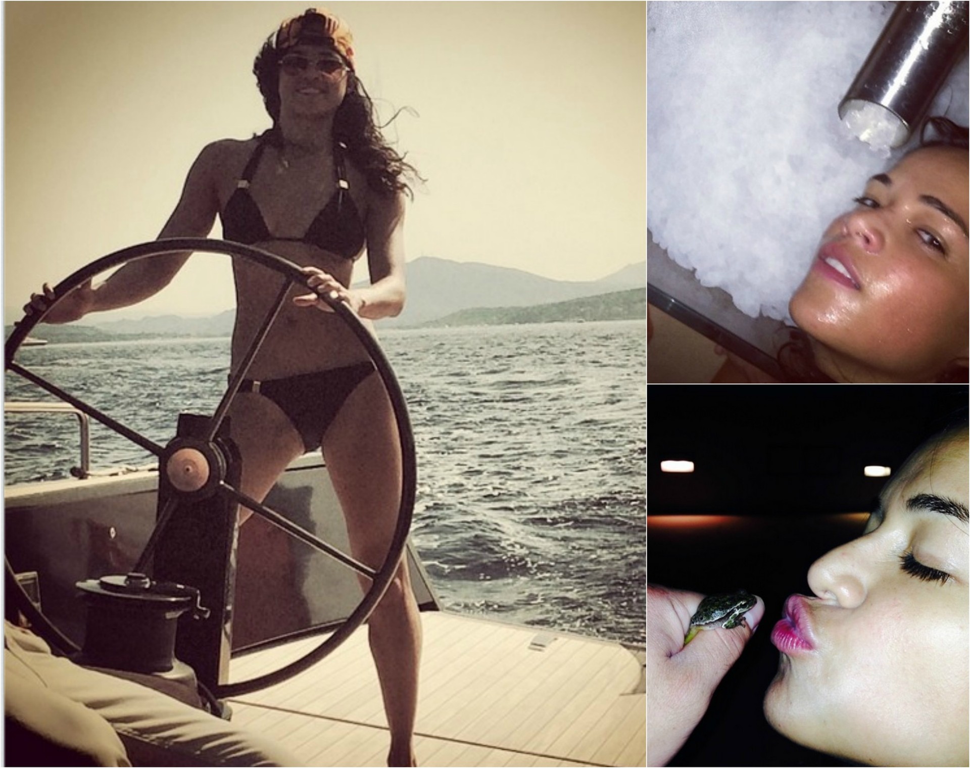 Michelle Rodriguez se aventurando pela Sardenha. (Foto: Instagram)