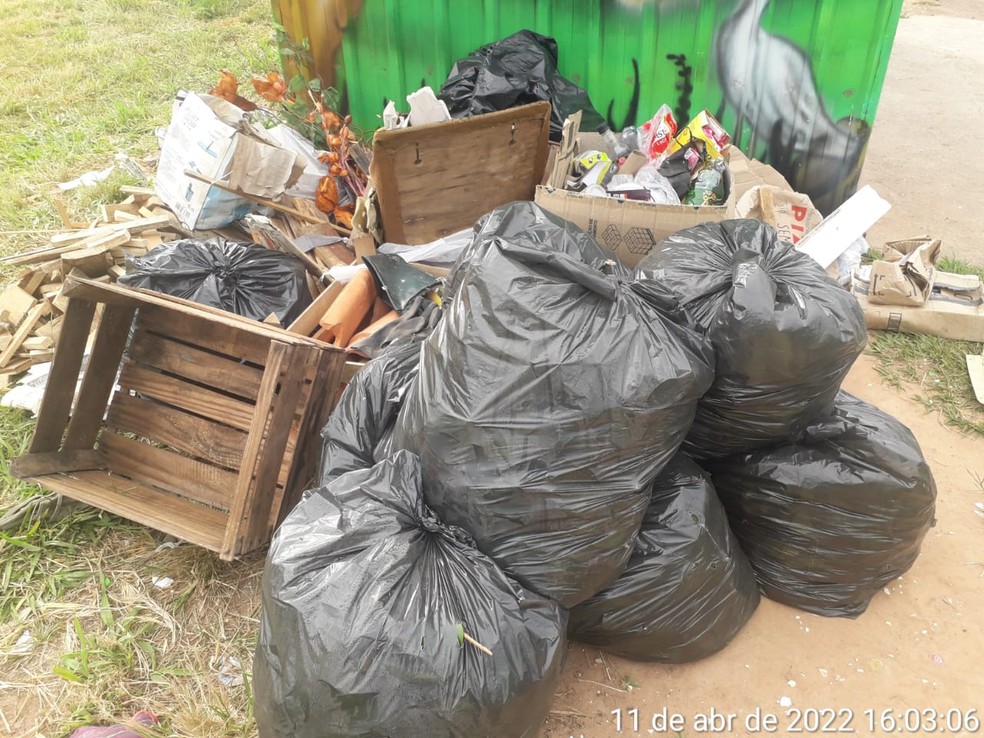 Descarte de materiais não recicláveis ou lixo orgânico prejudica ação socioambiental de Ecopontos de Marília — Foto: Prefeitura de Marília /Divulgação