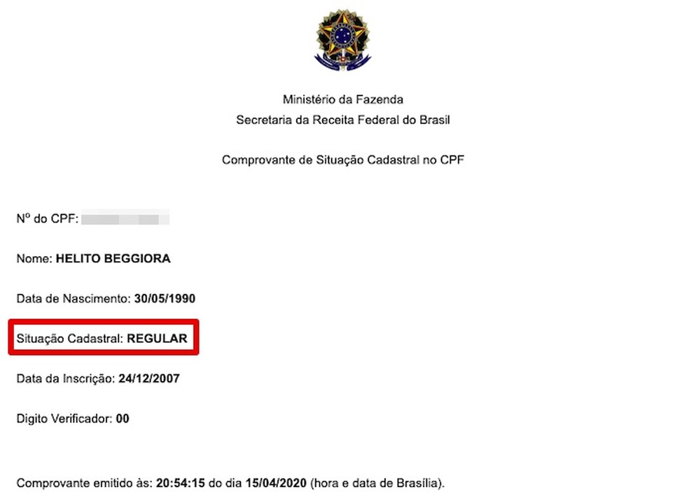 ECM INFORMÁTICA Situação cadastral do CPF como ver se