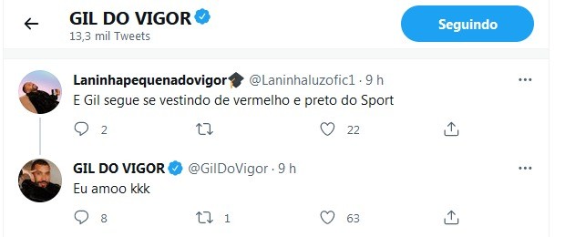 Tweet de Gil do Vigor (Foto: Reprodução/Twitter)