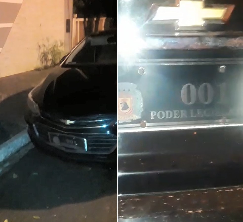 Veículo oficial da Câmara de Bastos teria sido usado pelo motorista para ir a um evento particular — Foto: Arquivo pessoal 