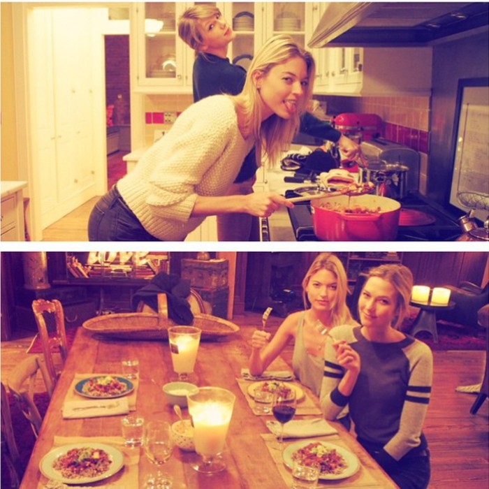 Taylor é famosa pelo seu talento na cozinha, e aproveita o enorme espaço do apartamento para fazer jantares com as amigas famosas (Foto: Instagram/Reprodução)