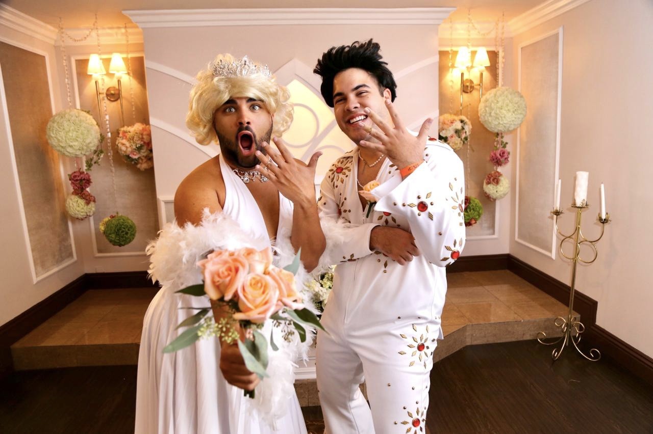 Lucas Guedez comenta casamento acidental com Álvaro em Las Vegas (Foto: Arquivo pessoal)