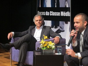 Presidentes Ricardo Loureiro, da serasa Experian (esquerda) e Renato Meirelles, do Data Popular (Foto: Darlan Alvarenga/G1)