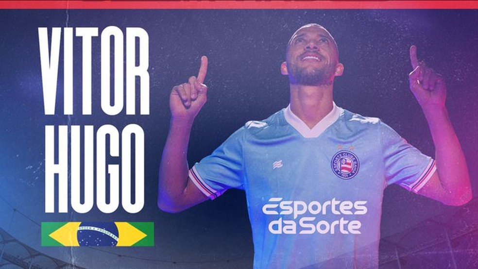 Vitor Hugo é anunciado pelo Bahia — Foto: EC Bahia / Divulgação