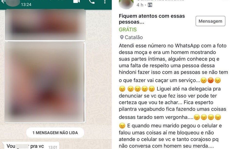 Vítimas estão usando as redes sociais para alertar a outras mulheres sobre o homem — Foto: Reprodução/TV Anhanguera