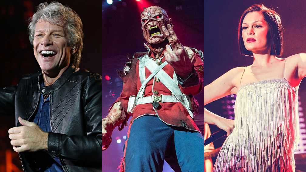 Bon Jovi, Iron Maiden e Jessie J vÃ£o aproveitar a vinda ao Rock in Rio para fazer shows em outras cidades â€” Foto: Celso Tavares/G1; DivulgaÃ§Ã£o/John McMurtrie; DivulgaÃ§Ã£o