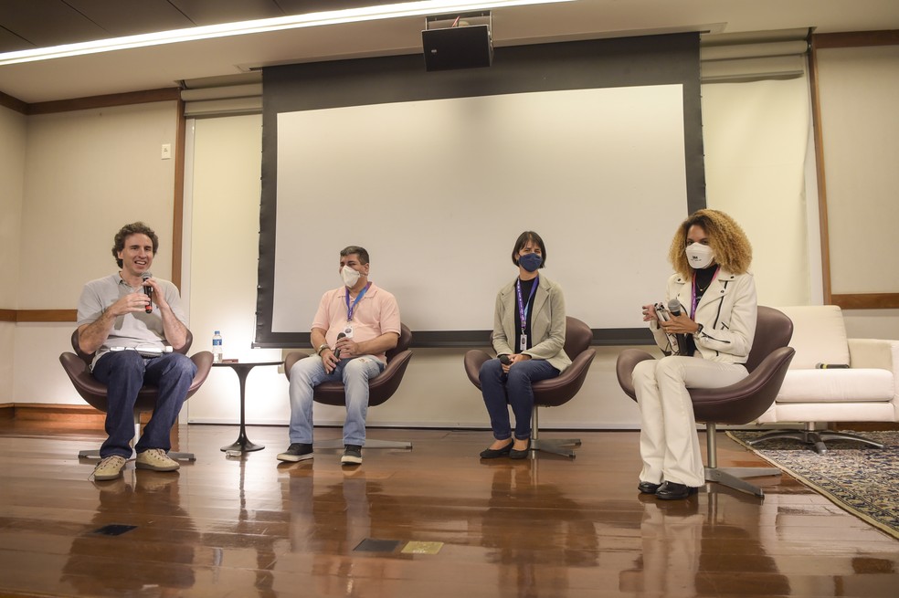 Workshop de 'Todas as Flores', próxima novela Original do Globoplay, conta com depoimentos de Guilherme Bara, Marcelo, Moira Braga e Nathalia Santos — Foto: Globo/Estevam Avellar