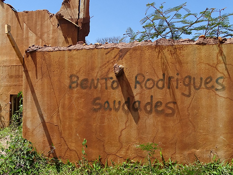 Bento Rodrigues foi destruído pelo rompimento da barragem de Fundão — Foto: Raquel Freitas/G1