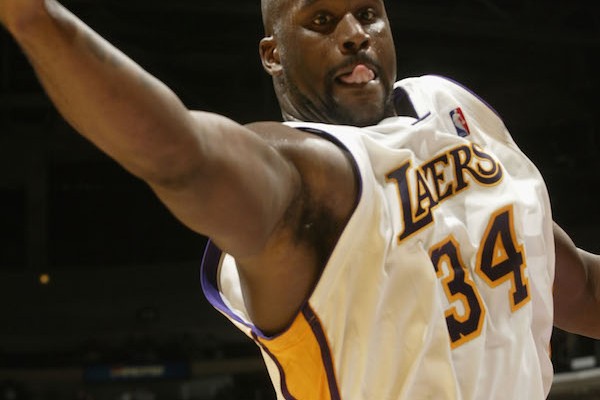 O ex-jogador de basquete Shaquille ONeal quando ainda atuava pelo Los Angeles Lakers (Foto: Getty Images)