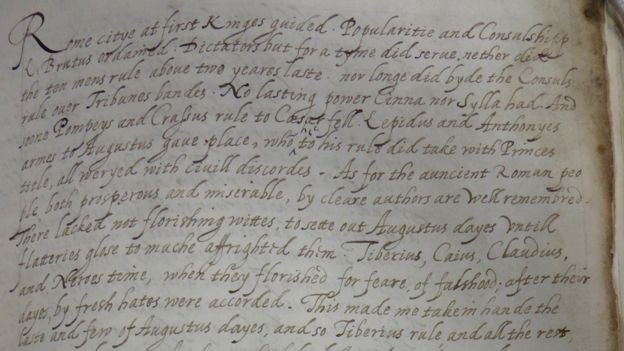 Tradução feita por Elizabeth I é encontrada em biblioteca da Inglaterra (Foto: Reprodução Lambeth Palace)