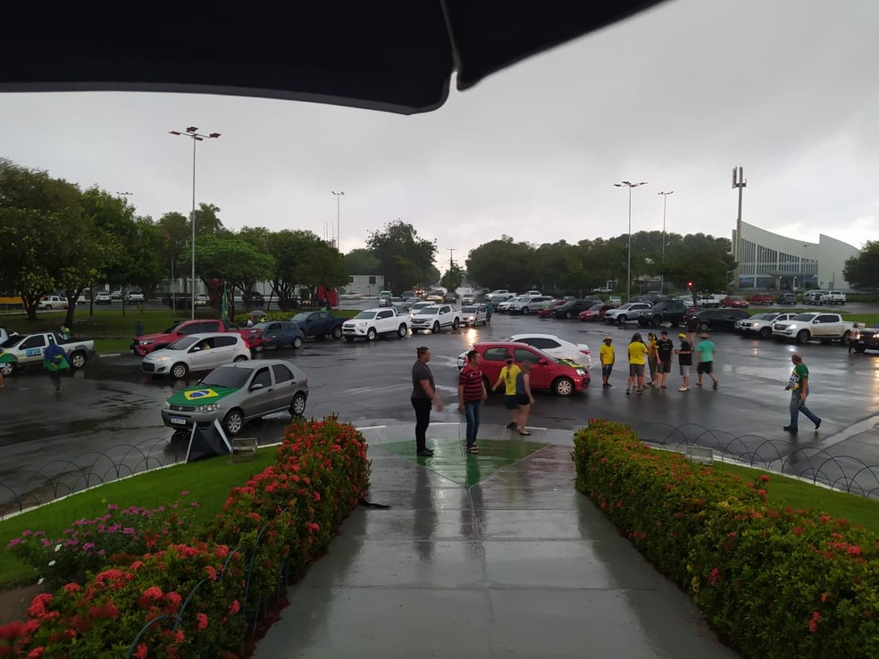 Protesto pelo voto impresso em Boa Vista neste domingo (1º) — Foto: Raquel Maia/Rede Amazônica