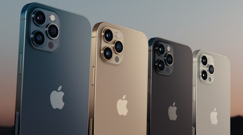 iPhone 12: modelos Pro têm câmera tripla e sensor LiDAR — Foto: Reprodução/Apple