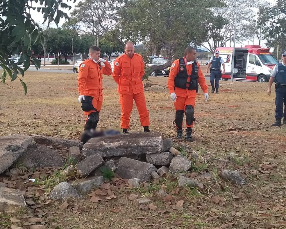 Idoso é encontrado morto próximo à Procuradoria do DF  — Foto: Corpo de Bombeiros do DF/Divulgação