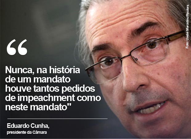 Eduardo Cunha diz que nunca um mandato recebeu tantos pedidos para abertura de processo de impeachment (Foto: Ueslei Marcelino/Reuters)