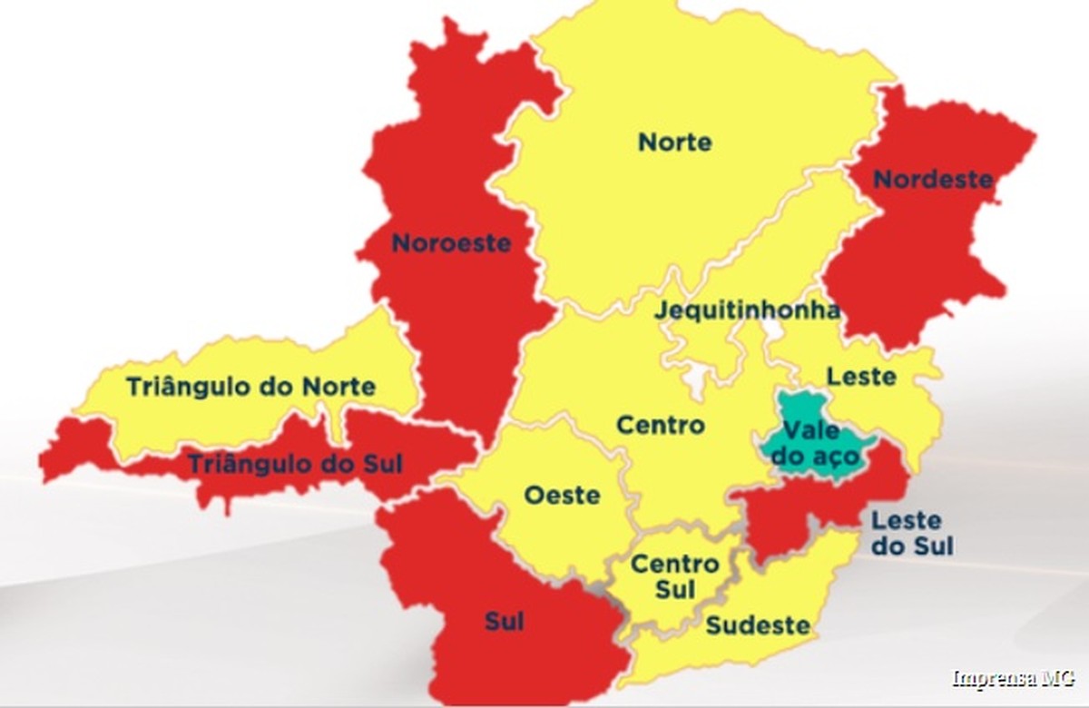 Macrorregião Norte avança para a onda amarela do Minas Consciente