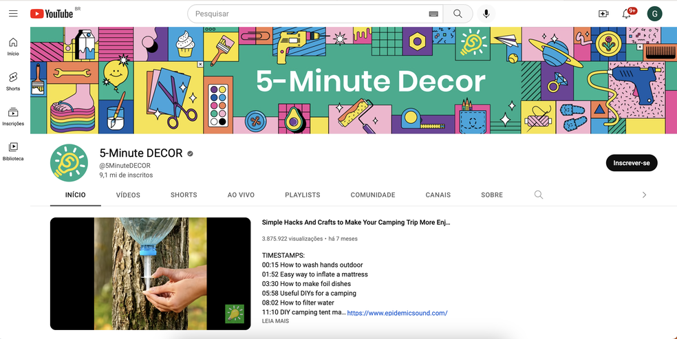 Canais de DIY aumentaram sua popularidade no YouTube — Foto: Reprodução/Guilherme Ramos
