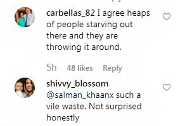 Comentários sobre "guerra de comida" das Kardashians (Foto: Instagram)