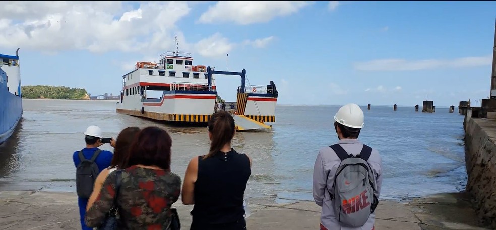 Ferryboat trazido do Pará para o Maranhão passa por vistoria da  Capitania dos Portos e do Ministério Público Federal e Estadual — Foto: Reprodução/TV Mirante