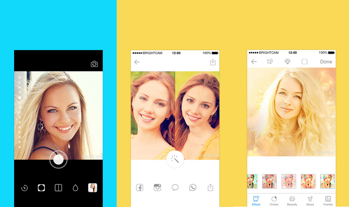 Fa?a selfies sem tocar no gadget com o Brightcam (Foto: Divulga??o/AppStore)