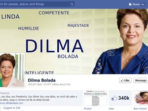 Página "Dilma Bolada", que parodia a presidente no Facebook. (Foto: Reprodução/Twitter.com)