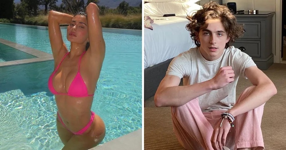 Kylie Jenner e Timothée Chalamet — Foto: Instagram/Reprodução