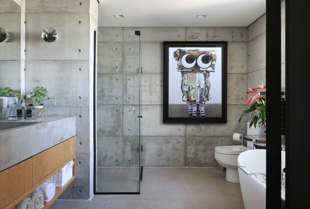 13 projetos que realizaram o sonho do banheiro industrial (Foto: Mariana Orsi/Divulgação)