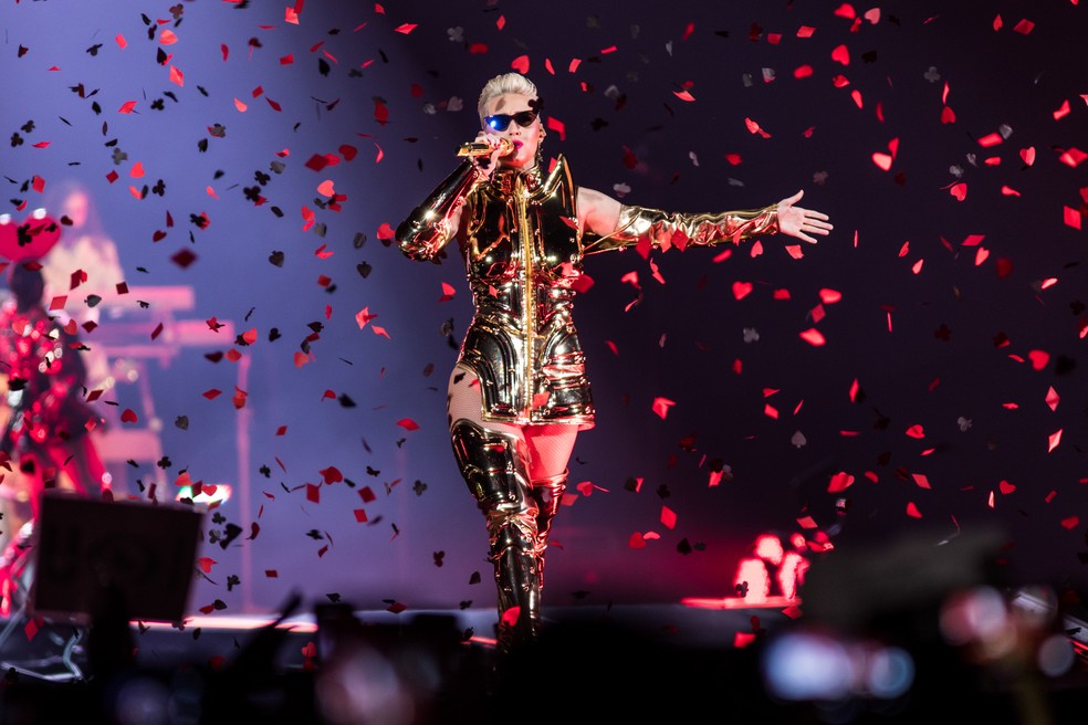 Katy Perry canta em SÃ£o Paulo  â€” Foto: Celso Tavares / G1