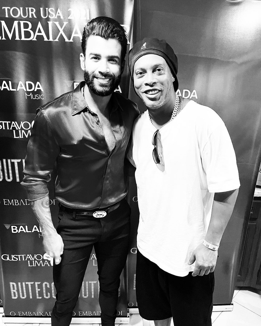 Gusttavo Lima e Ronaldinho (Foto: Instagram/Reprodução)