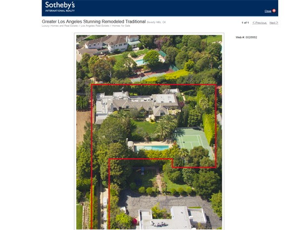 Site da empresa 'Sotherby´s' mostra a casa que, segundo a revista 'Forbes', está sendo vendida por Madonna por US$ 22,5 milhões (Foto: Reprodução / Soterbyshomes.com)