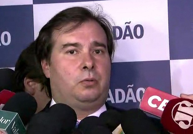 O presidente da Câmara dos Deputados, Rodrigo Maia, participa de fórum em São Paulo (Foto: Foto: GloboNews/Reprodução)