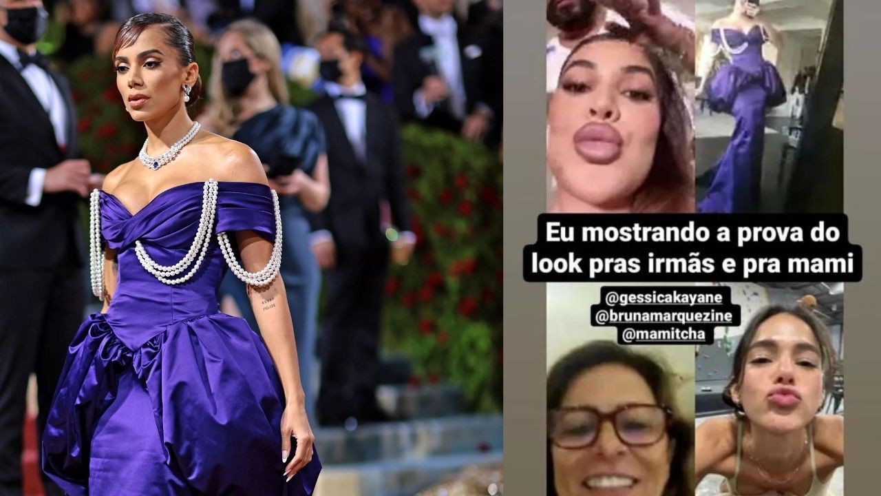 Anitta mostra o look do Met Gala (Foto: Getty Images - Reprodução/Instagram)