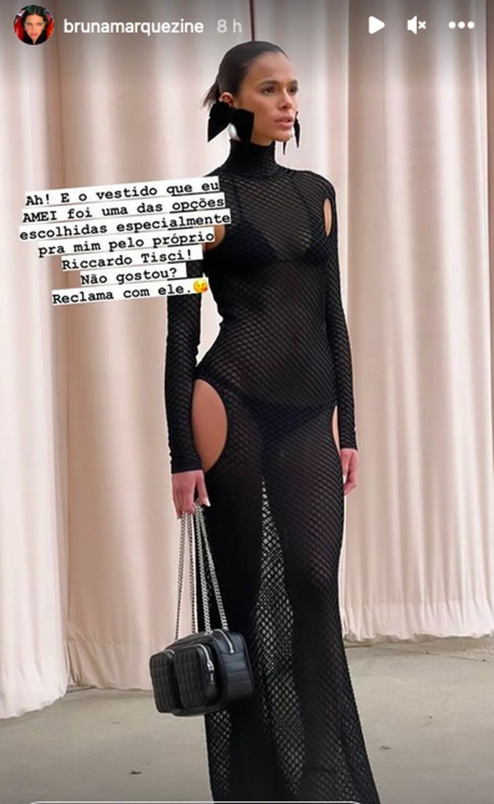 Bruna Marquezine responde crítica de Michelle Bolsonaro — Foto: Reprodução/Instagram