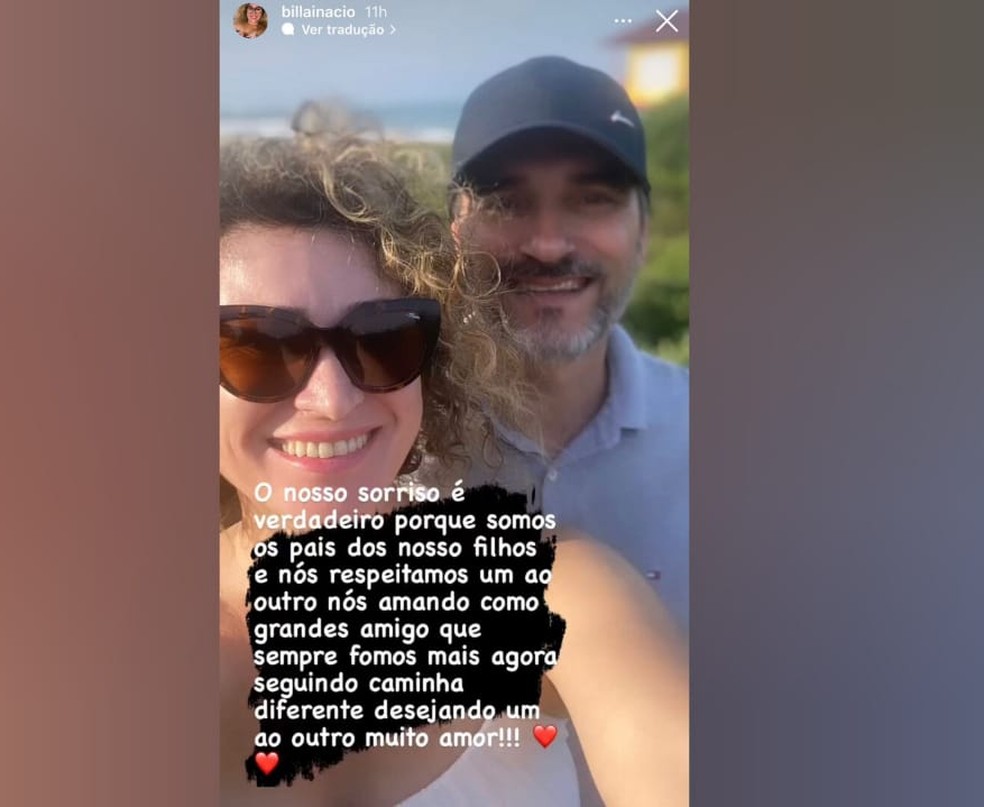 Fab&iacute;ola junto com companheiro, suspeito do crime, em postagem nas redes sociais horas antes de morrer &mdash; Foto: Reprodu&ccedil;&atilde;o/Redes sociais