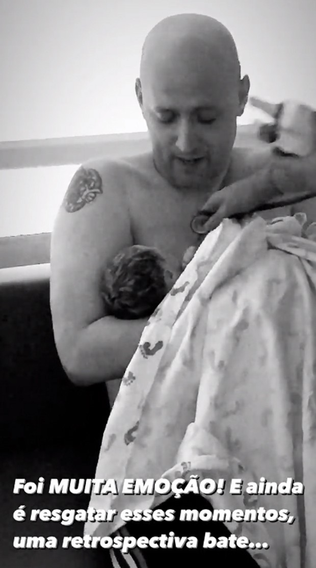 Thales Bretas relembra Paulo Gustavo em vídeo do nascimento do filho (Foto: Reprodução / Instagram)