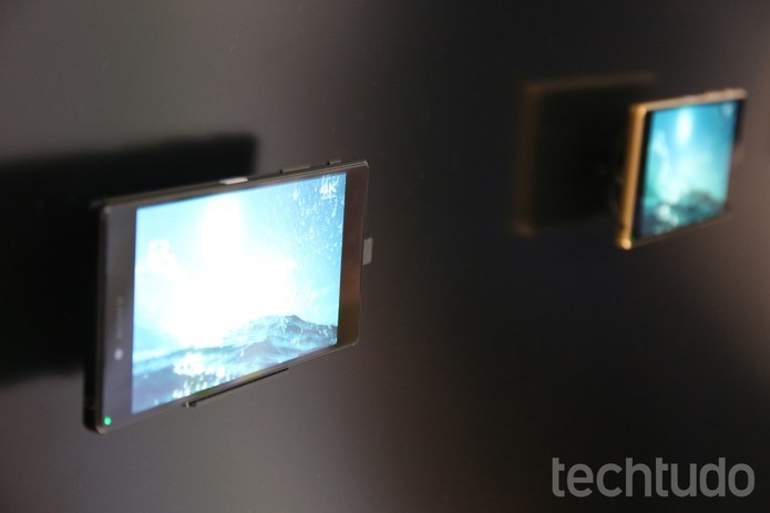 Equipe do TechTudo não viu muita utilidade na tela 4K do novo Xperia Z5 Premium (Foto: Fabricio Vitorino/TechTudo)