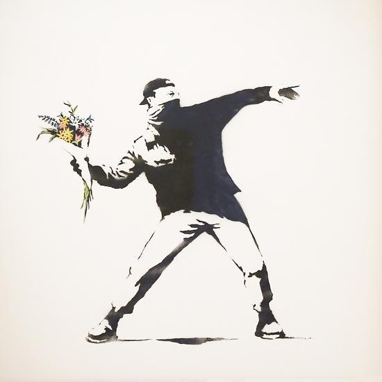 "Love is the air", by Banksy (Foto: Divulgação)