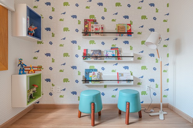Décor do dia: quarto infantil com escorregador e área para leitura (Foto: Daniel Santos)