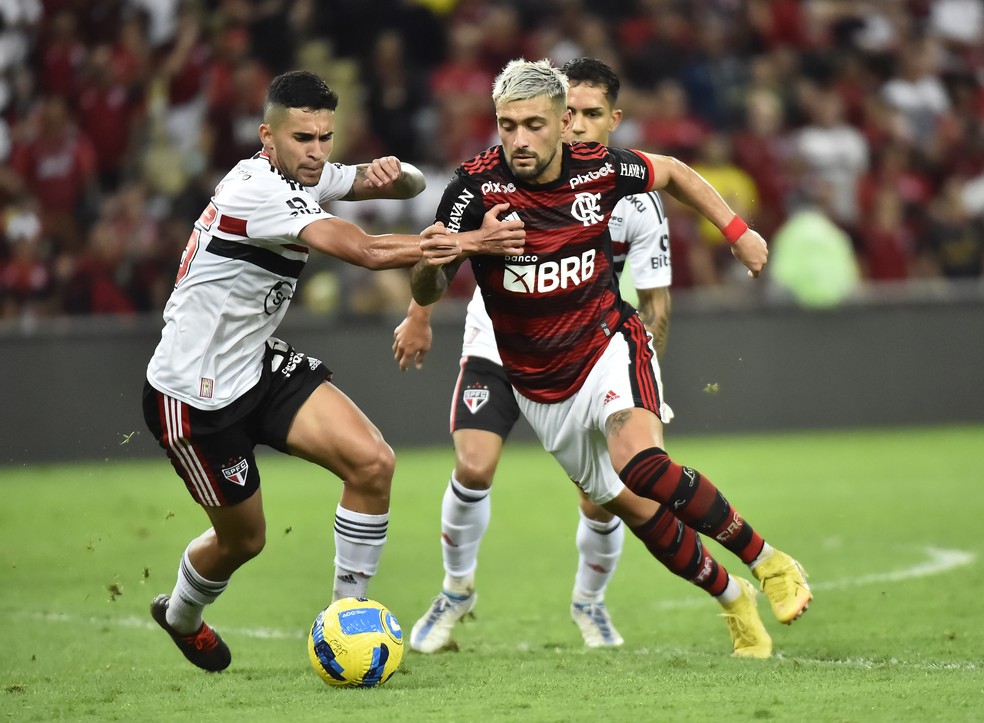 Arrascaeta, Flamengo, S&atilde;o Paulo &mdash; Foto: Andr&eacute; Dur&atilde;o/ ge