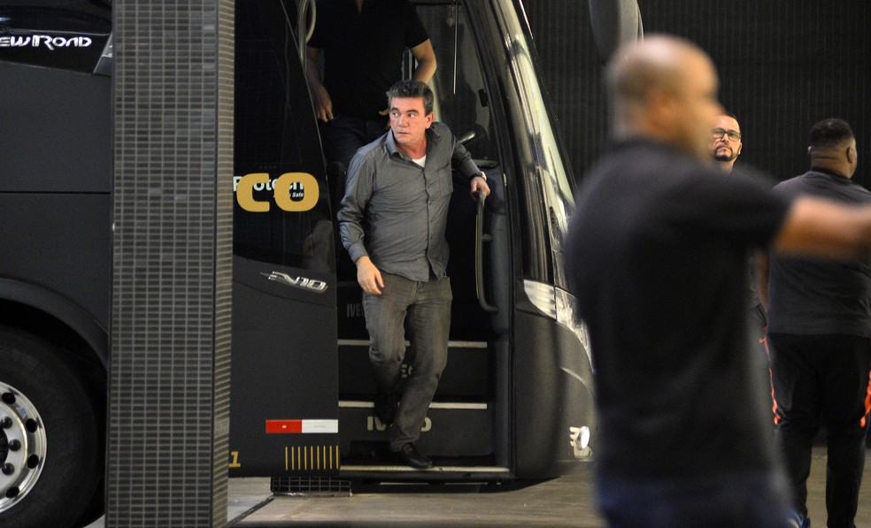AndrÃ©s Sanchez antes de partida do Corinthians na Arena â€” Foto: Marcos Riboli