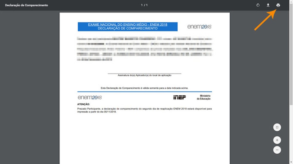 Como Baixar E Imprimir A Declaracao De Comparecimento No Enem 2018