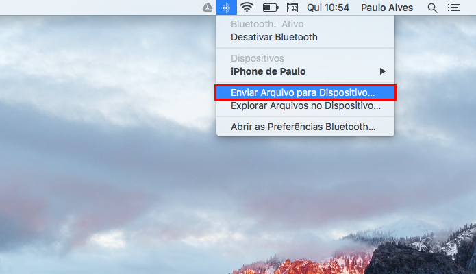 Mande arquivos do Mac para o iPhone (Foto: Reprodução/Paulo Alves)