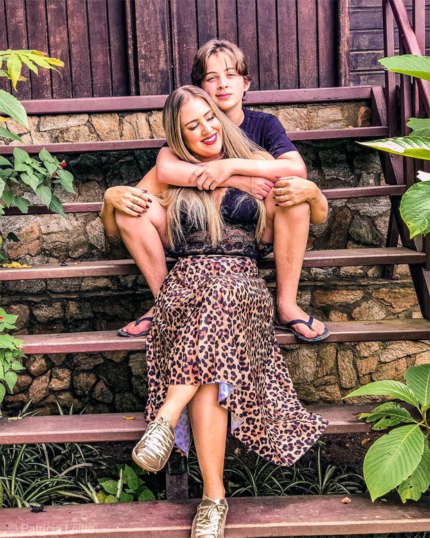 Patrícia Leitte e o filho, David (Foto: Reprodução / Instagram)