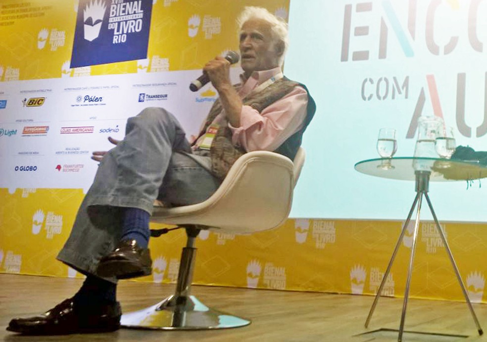 Ziraldo na Bienal do Livro no Rio no ano passado — Foto: Carlos Brito/G1