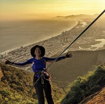 Aos 85 anos, Marineth Huback ainda faz trilhas pelo Brasil e no mundo — Foto: Arquivo pessoal