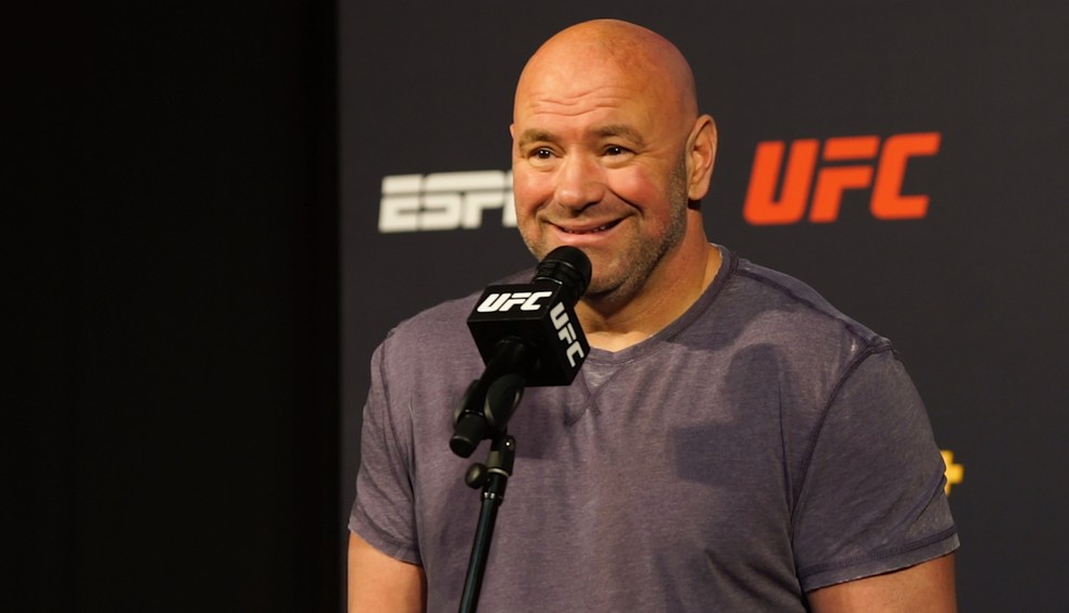Dana White não quer que Amanda Nunes pare ainda, mas admitiu que a decisão é da lutadora — Foto: Evelyn Rodrigues
