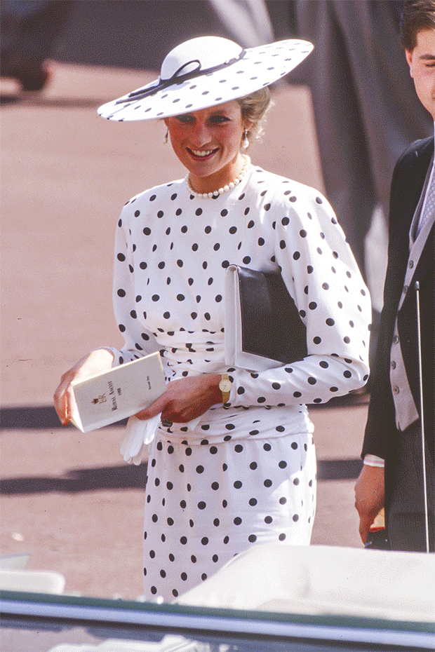 14 vezes que a princesa Diana usou estampa de poá em grande estilo (Foto: Getty Images)
