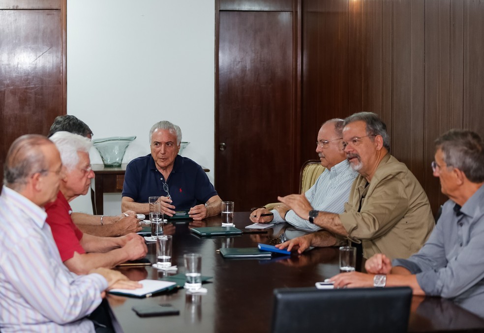 O presidente Michel Temer, durante reunião com ministros para tratar da criação do Ministério da Segurança Pública (Foto: Marcos Corrêa/Presidência da República)