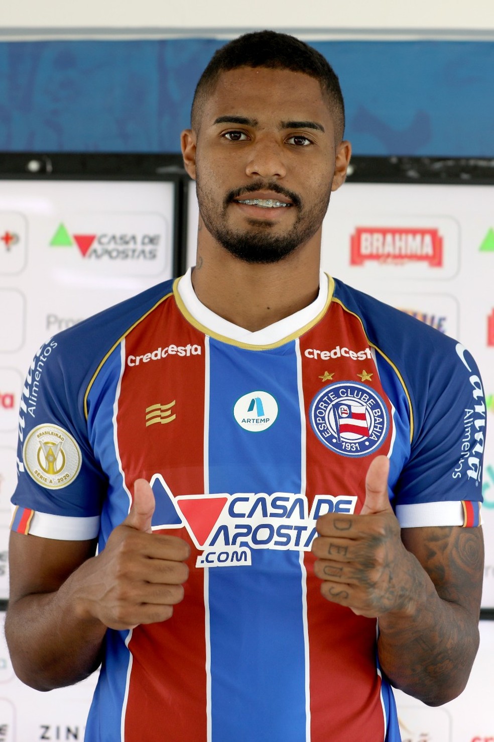 Gabriel Novaes assinou até dezembro de 2021 — Foto: Felipe Oliveira/ Divulgação/ EC Bahia
